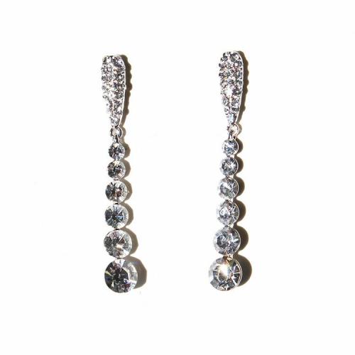 ＜アビステ＞クリスタルガラスロングピアス