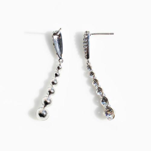 ＜アビステ＞クリスタルガラスロングピアス