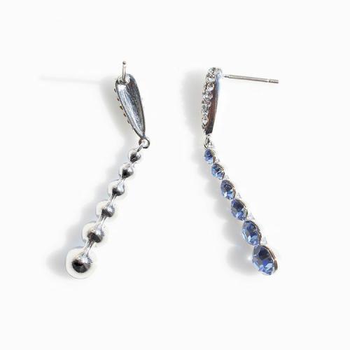 ＜アビステ＞クリスタルガラスロングピアス