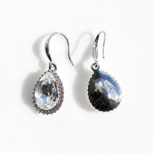 ＜アビステ＞クリスタルガラスドロップモチーフピアス