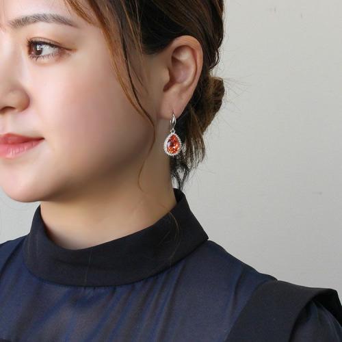 ＜アビステ＞クリスタルガラスドロップモチーフピアス