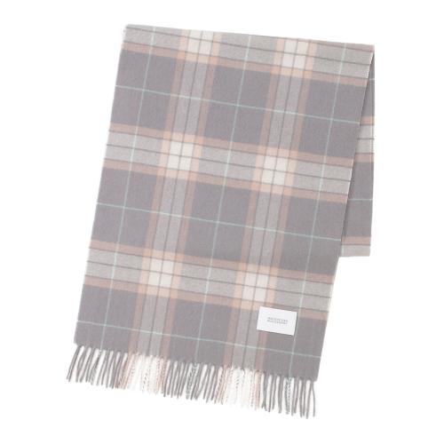 ＜マッキントッシュフィロソフィー＞カシミヤ100%波付チェックストール