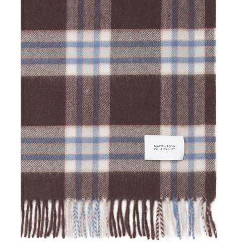 ＜マッキントッシュフィロソフィー＞カシミヤ100%波付チェックストール