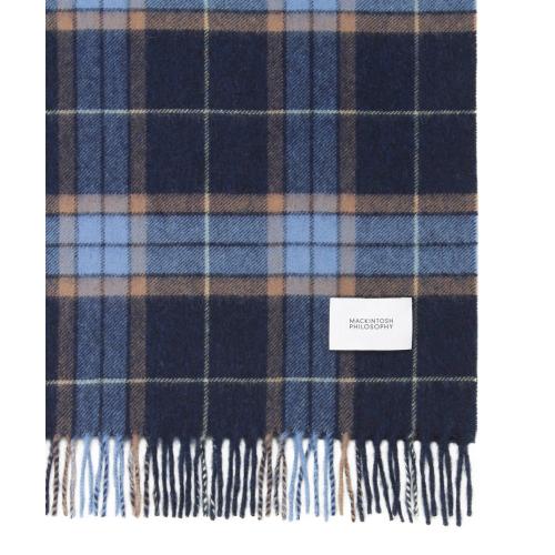 ＜マッキントッシュフィロソフィー＞カシミヤ100%波付チェックストール