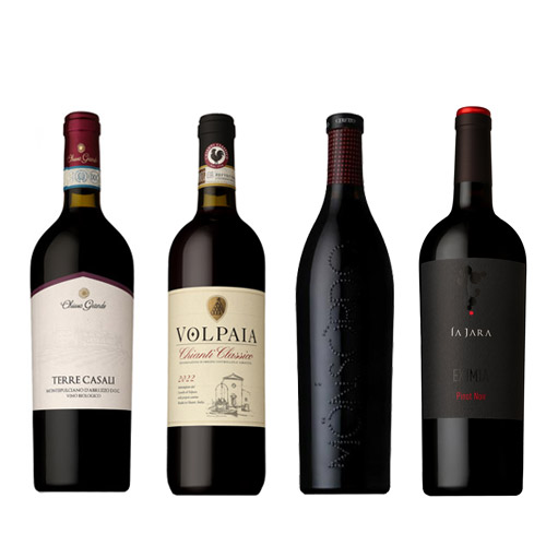 【送料当社負担】イタリア産赤ワイン 産地で選ぶ4本セット