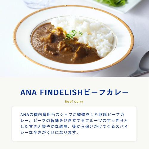 ＜ANA FINDELISH＞オリジナルカレー4種&ビーフコンソメスープセット（カレー4種×各1個+ビーフコンソメスープ1箱）