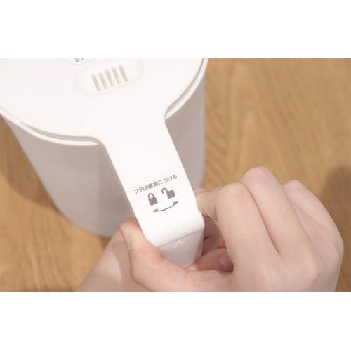 ＜dretec＞電気ケトル「ピタポット」0.8L PO-377WT