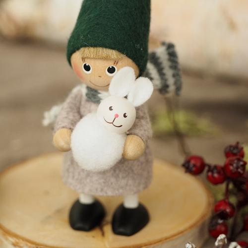 ＜Nordika Nisse＞ノルディカニッセ ウサギを抱えた男の子 Nordic Forest