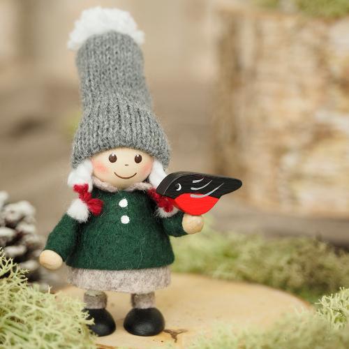 ＜Nordika Nisse＞ノルディカニッセ 小鳥と話す女の子 Nordic Forest