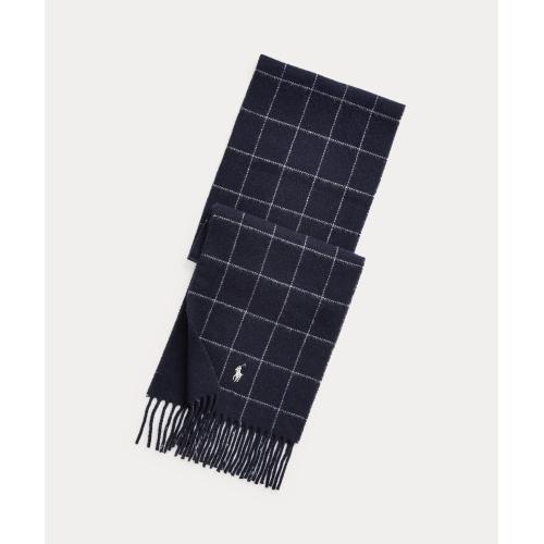 ＜ポロ ラルフ ローレン＞ウィンドウペン リバーシブル マフラー