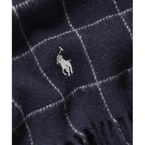 ＜ポロ ラルフ ローレン＞ウィンドウペン リバーシブル マフラー