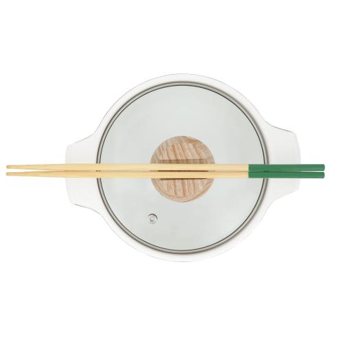 ＜LIV PLUS＞ビストロ・セラミックIH卓上鍋 16cm ガラス蓋付