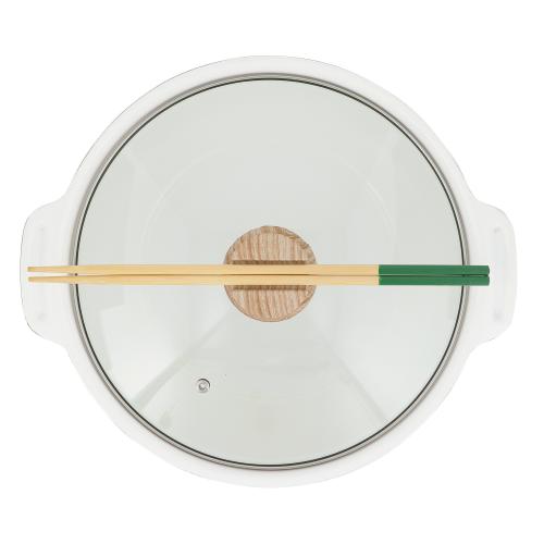 ＜LIV PLUS＞ビストロ・セラミックIH卓上鍋 28cm ガラス蓋付