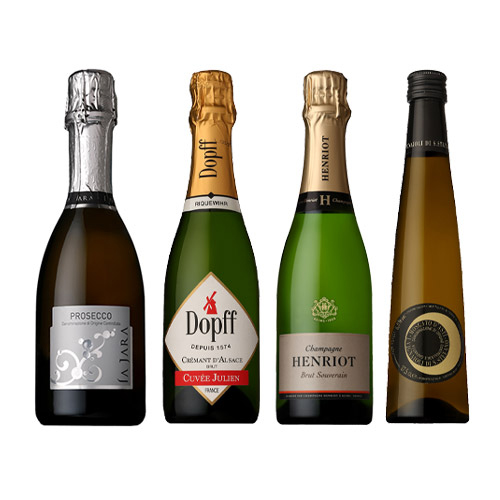 【送料当社負担】機内搭載シャンパーニュ入　ハーフサイズスパークリング　4本セット