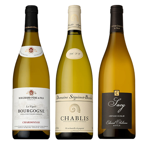 【送料当社負担】古代品種やシャブリの入ったブルゴーニュ産白ワイン　3本セット