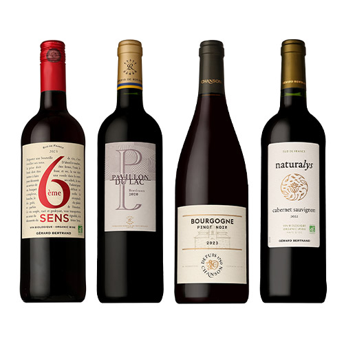 【送料当社負担】フランス周遊　おすすめ赤ワイン　4本セット