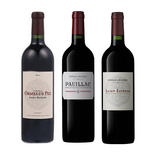 【送料当社負担】ANA国際線ビジネスクラス搭載赤ワイン入り！ボルドーの名門「J・Mカーズ」が造り出すプレミアムな赤ワイン3本セット