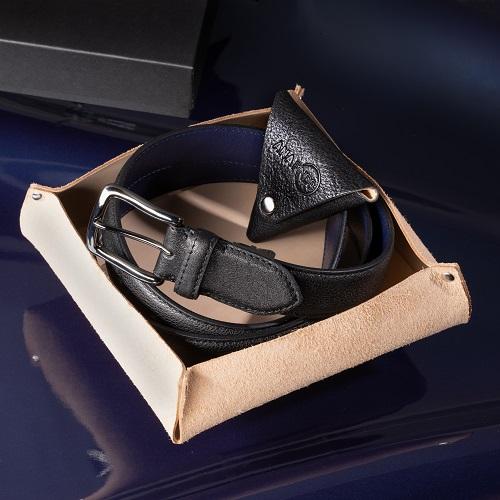 ＜ANA FINDS＞長沢ベルト工業　葛飾シボレザー 伸縮ベルト＆小銭入れセット