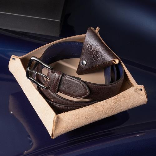 ＜ANA FINDS＞長沢ベルト工業　葛飾シボレザー 伸縮ベルト＆小銭入れセット