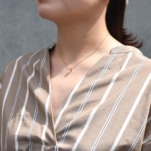 ＜グロッセ＞トレゾア アコヤ トーン ネックレス ゴールド