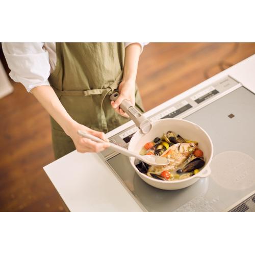 ＜LIV PLUS＞ソノマ セラミック IH ディープパン 24cm グレージュ