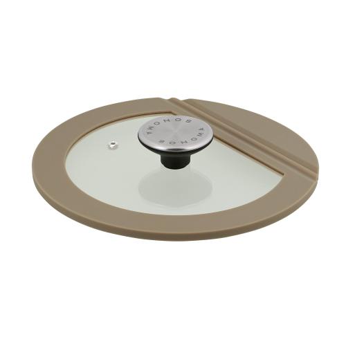 ＜LIV PLUS＞ソノマ ガラス蓋 20cm グレージュ