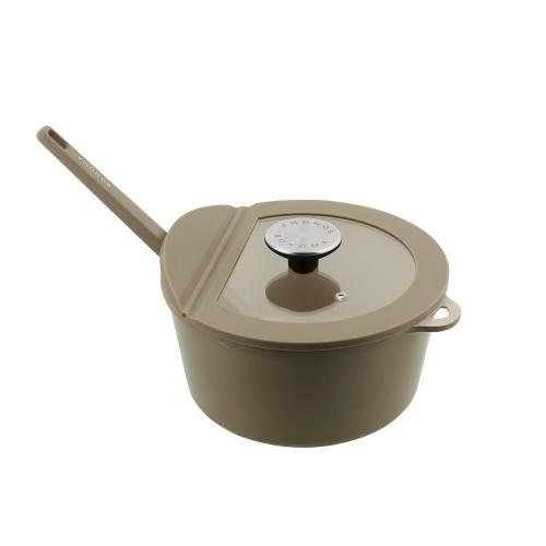 ＜LIV PLUS＞ソノマ ガラス蓋 20cm グレージュ