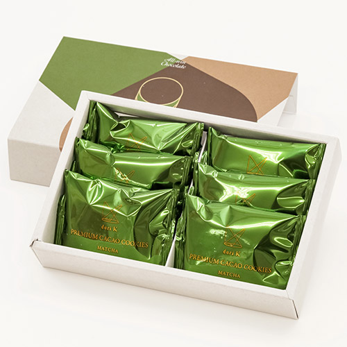 ＜dari K＞カカオサンドクッキー「ダーク」「抹茶」各６枚入