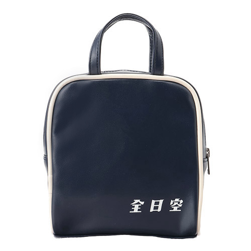 ＜ANAオリジナル＞レトロモチーフ  エアラインバッグ風スクエアポーチ（ネイビー）