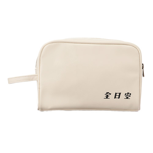 ＜ANAオリジナル＞レトロモチーフ  エアラインバッグ風レクタングルポーチ（アイボリー）