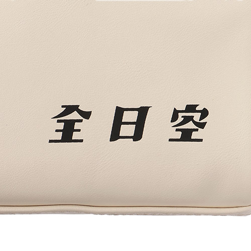 ＜ANAオリジナル＞レトロモチーフ  エアラインバッグ風レクタングルポーチ（アイボリー）