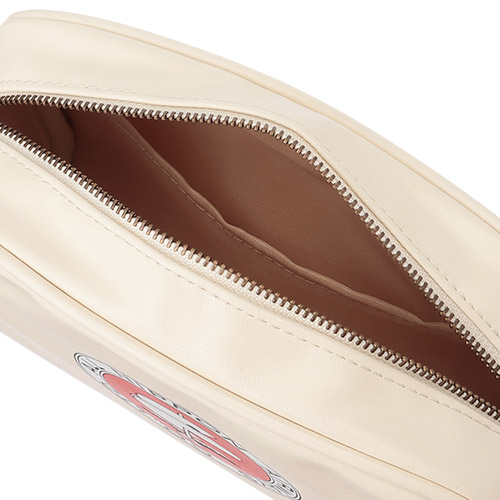 ＜ANAオリジナル＞レトロモチーフ  エアラインバッグ風レクタングルポーチ（アイボリー）