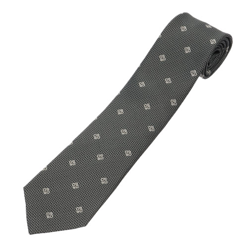 ＜ANA FINDS＞博多織　華皿小紋柄ネクタイ　グレー