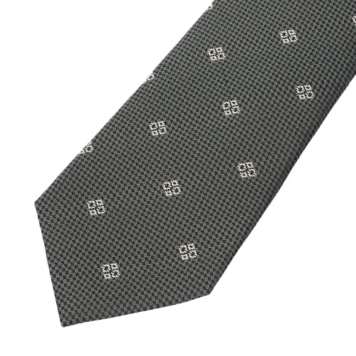 ＜ANA FINDS＞博多織　華皿小紋柄ネクタイ　グレー