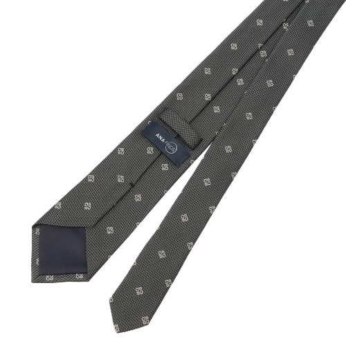 ＜ANA FINDS＞博多織　華皿小紋柄ネクタイ　グレー