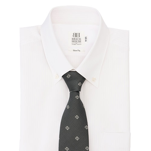 ＜ANA FINDS＞博多織　華皿小紋柄ネクタイ　グレー