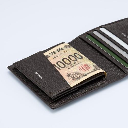 ＜ミラグロ＞イタリアンシュリンクレザー・薄型コンパクト財布