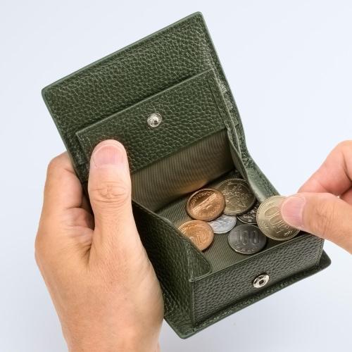 ＜ミラグロ＞イタリアンシュリンクレザー・薄型コンパクト財布