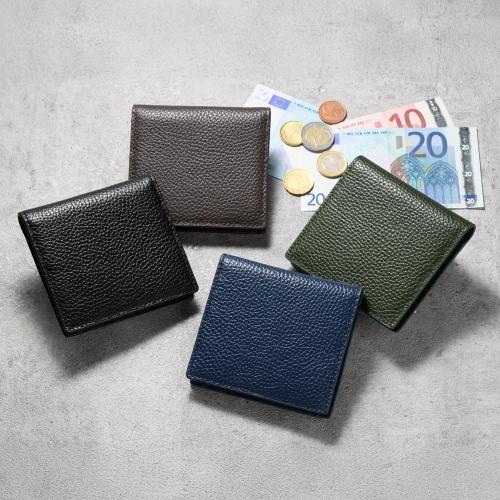 ＜ミラグロ＞イタリアンシュリンクレザー・薄型コンパクト財布