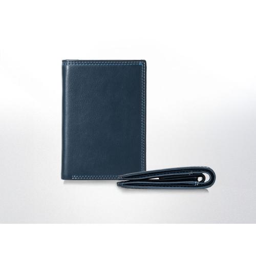 ＜ミラグロ＞キップレザー・縦型二つ折り財布