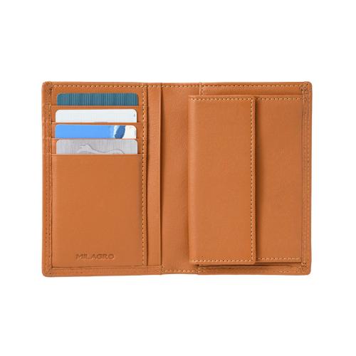 ＜ミラグロ＞キップレザー・縦型二つ折り財布