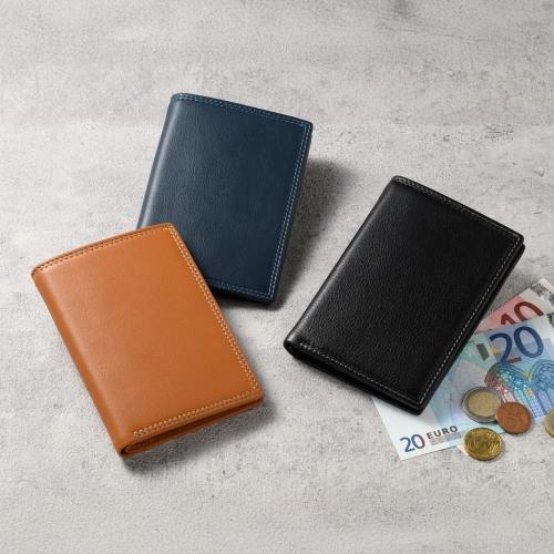 ＜ミラグロ＞キップレザー・縦型二つ折り財布