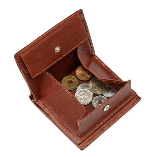 ＜ミラグロ＞牛革ソフトミリングレザー・マネースルー財布