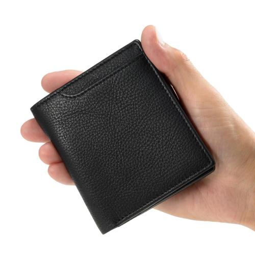 ＜ミラグロ＞牛革ソフトミリングレザー・マネースルー財布