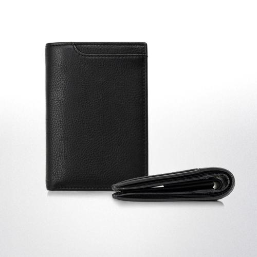 ＜ミラグロ＞牛革ソフトミリングレザー・縦型二つ折り財布