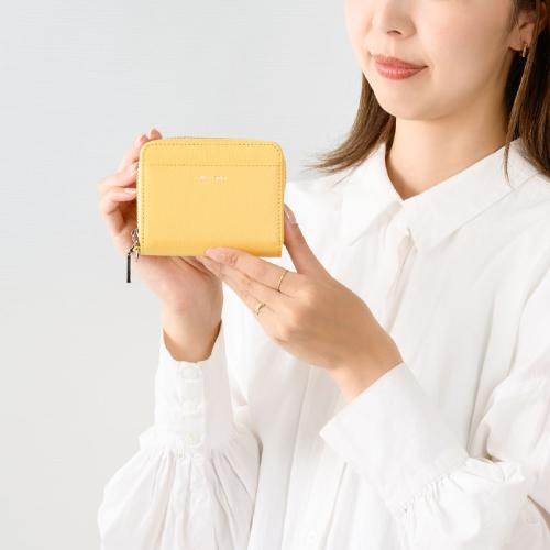 ＜ミラグロ＞シュリンクレザー・RF蛇腹式コンパクト財布