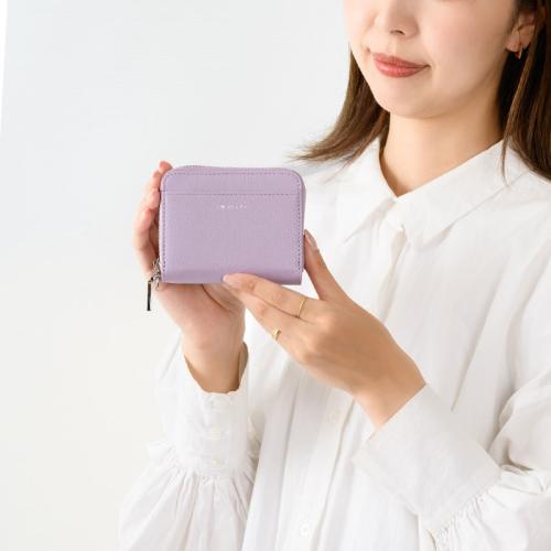 ＜ミラグロ＞シュリンクレザー・RF蛇腹式コンパクト財布