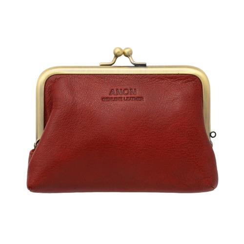 ＜アノン＞ソフトゴートレザー・がま口財布