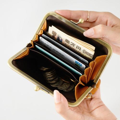 ＜アノン＞ソフトゴートレザー・がま口財布