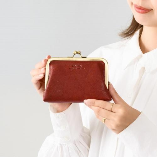 ＜アノン＞ソフトゴートレザー・がま口財布
